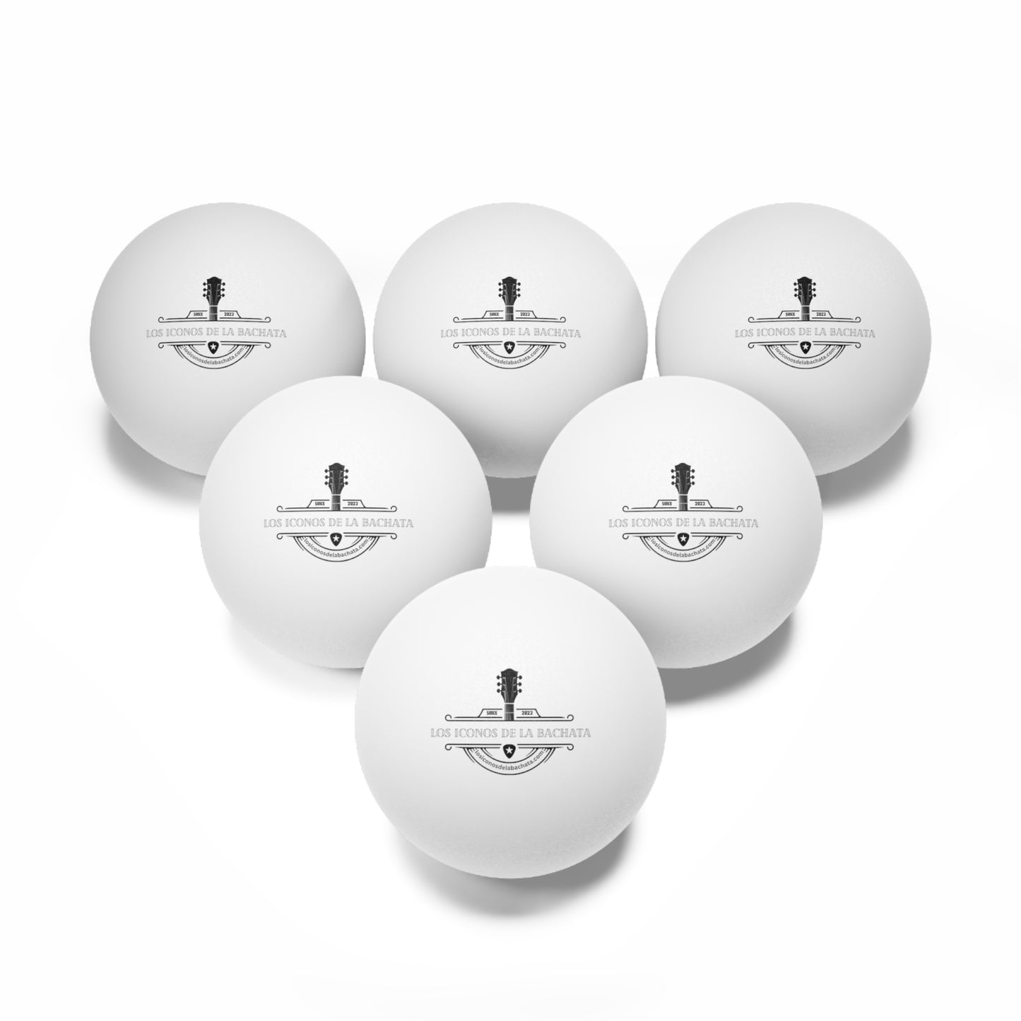 Los Iconos De La Bachata Ping Pong Balls, 6 pcs