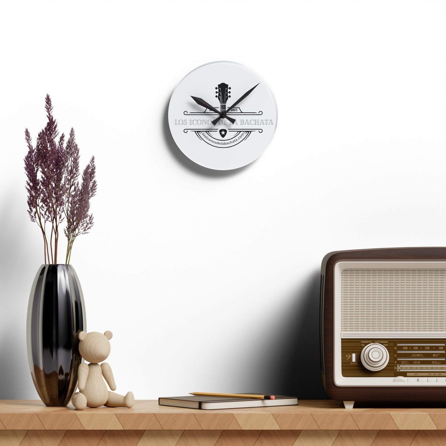 Los Iconos De La Bachata Acrylic Wall Clock