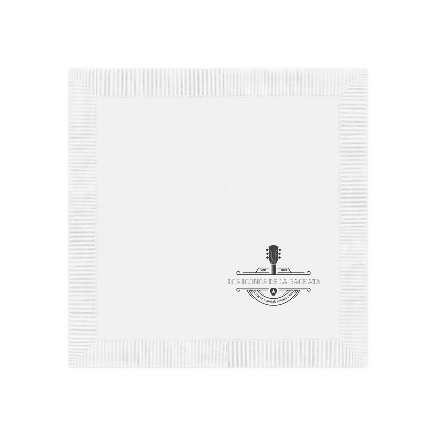 Los Iconos De La Bachata White Coined Napkins