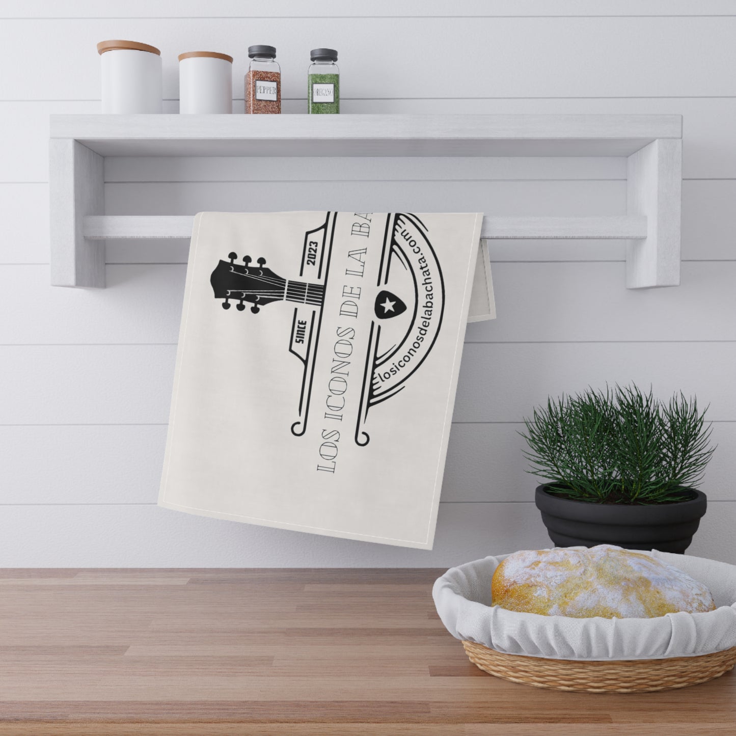 Los Iconos De La Bachata Kitchen Towel